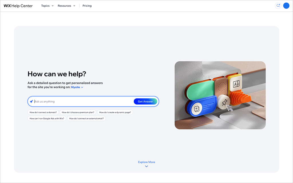 Accessing Wix support