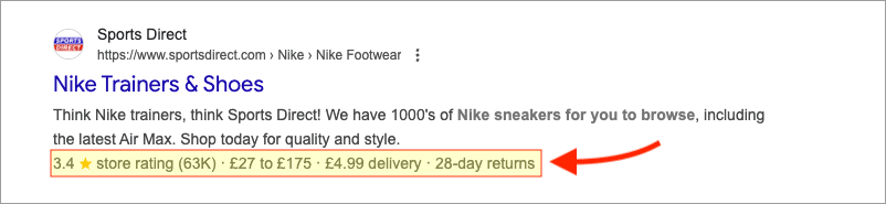 Rich snippets