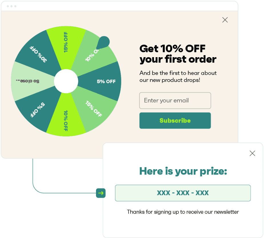 Omnisend's 'Wheel of Fortune' feature