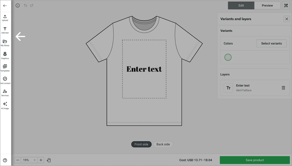 Printful's product designer