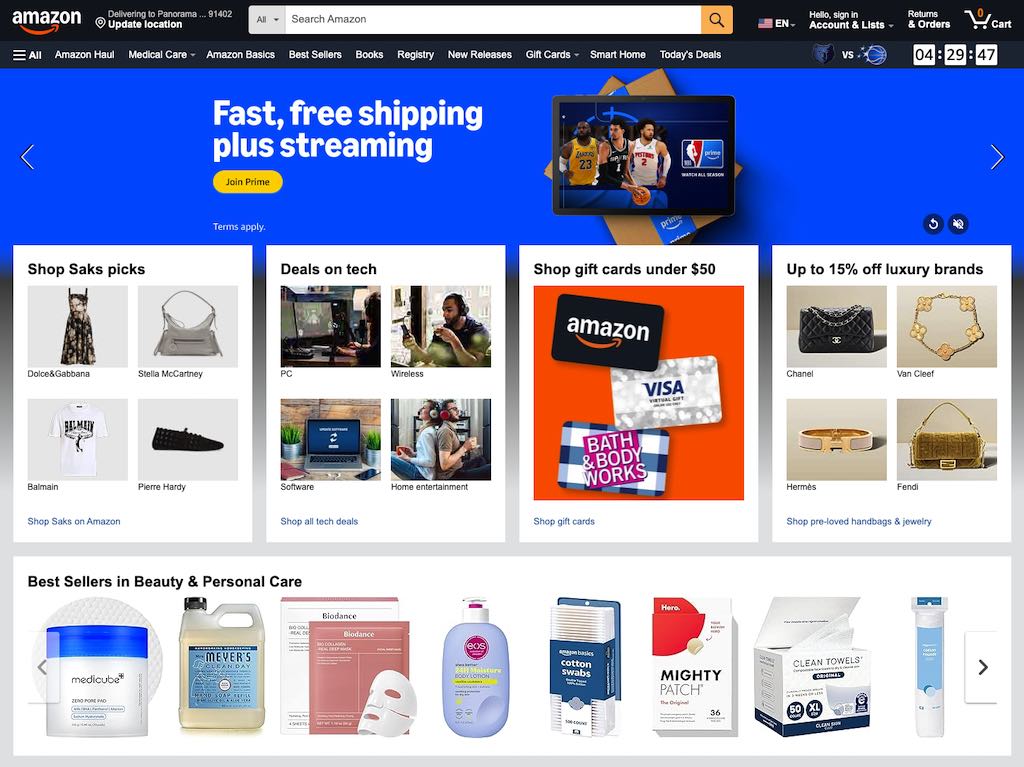 The Amazon online marketplace