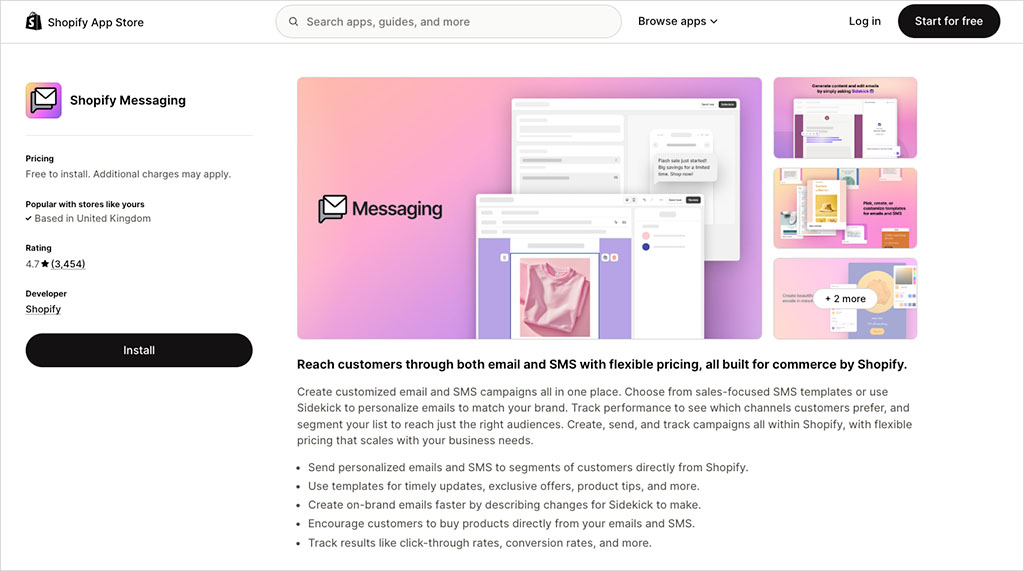 The Shopify Messaging system