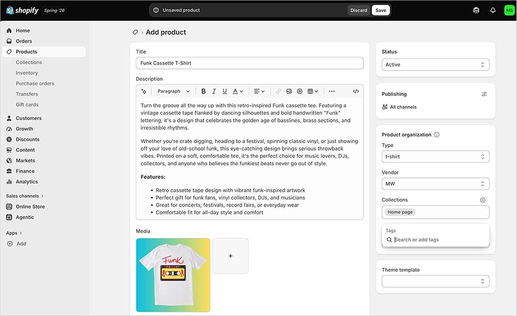 Building a store with Shopify