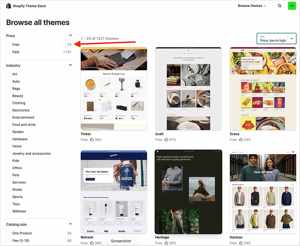 Shopify themes