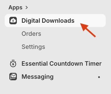 Accessing the Digital Downloads app