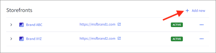 Adding storefronts in BigCommerce