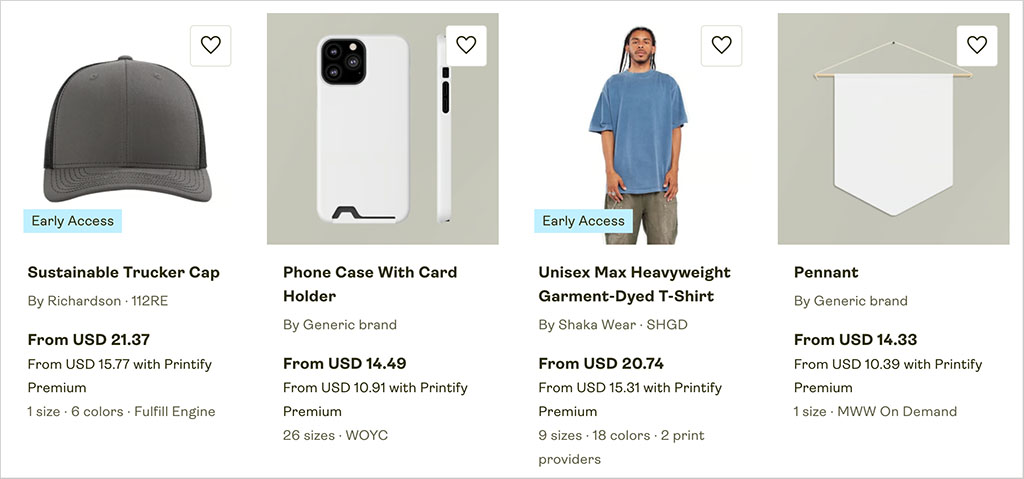 Printify products